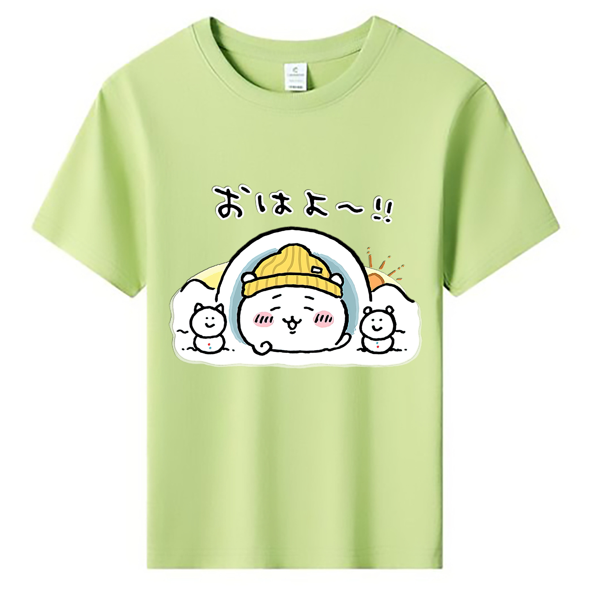 （画像用） ちいかわ ちいかわ Chii-kawa chiikawa 綿100％キッズTシャツ（フロントプリント）